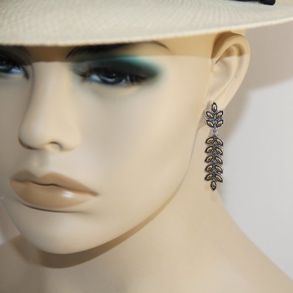 John Hardy Jewelry - John Hardy 18k Gold & Sterling Silver Kawung Dangle Earrings